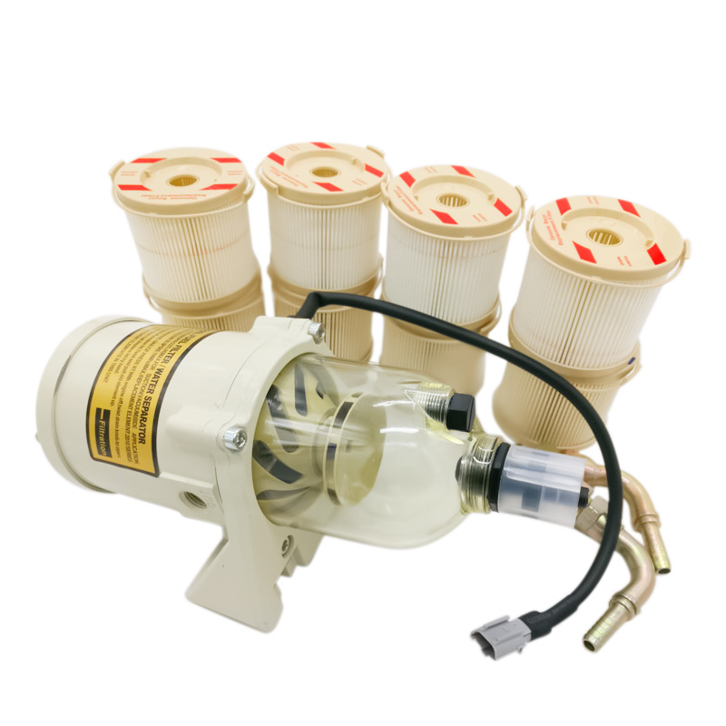 ONE 500FG ASSEMBLY FUEL WATER SEPARATOR WITH HEATER +8 PCS 2010PM(30 MICRON) FOR RACOR FREE SHIPPING