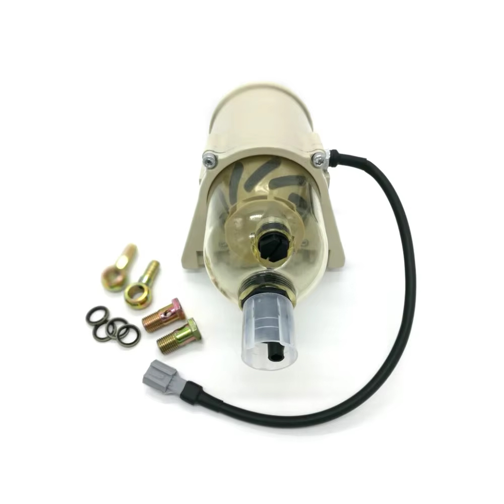 500FG Assembly With 12V/24V Heating Wire Fuel Filter Marine Boat Trucks 90GPH Boat Engine Fuel Water Separator
