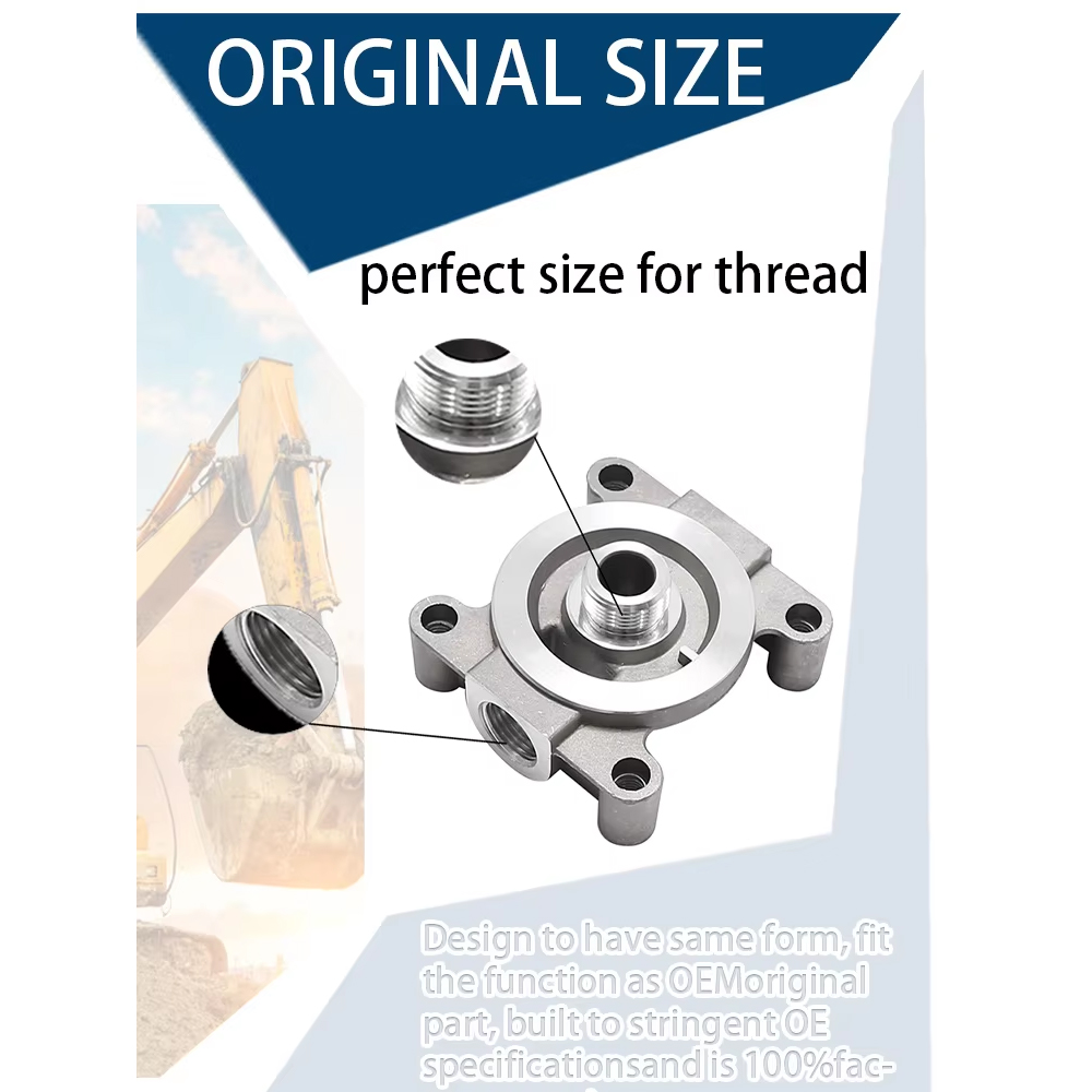 7/8"-14 UNS Diesel Fuel Filter Mounting Base for FF104 FF105 FF105C FF105D FF213 FS1000 FS1212 FS1242