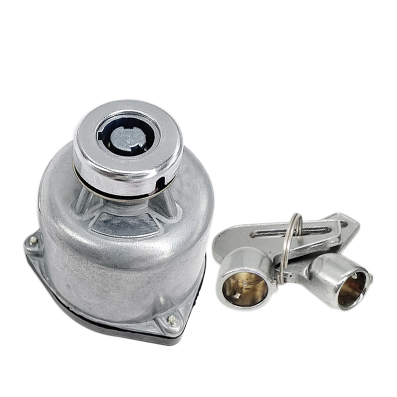 JK406 Car Truck Start Ignition Switch with 2 Keys Preheat Start Switch with 6 Wiring Points for Car Tractor Trailer