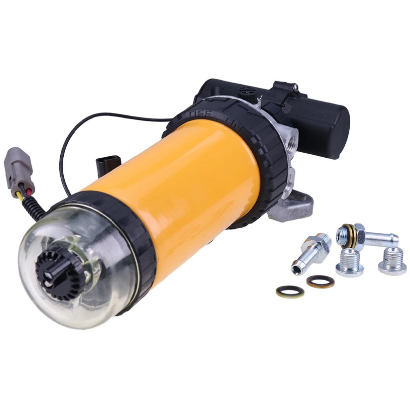 349-5327 361-9555 fuel filter assembly with electric pump for Caterpillar CAT 236B3 242B3 246C 252B3 256C 257B3 259B3 262C 262C