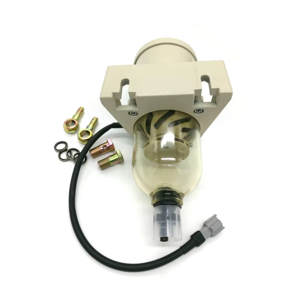 500FG Assembly With 12V/24V Heating Wire Fuel Filter Marine Boat Trucks 90GPH Boat Engine Fuel Water Separator