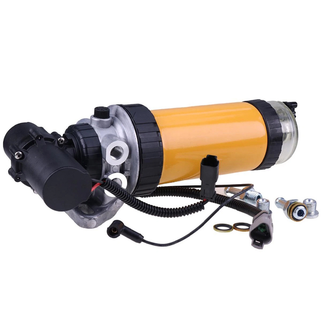 349-5327 361-9555 fuel filter assembly with electric pump for Caterpillar CAT 236B3 242B3 246C 252B3 256C 257B3 259B3 262C 262C