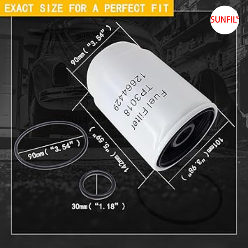 Fuel Filter TP3018 Compatible With Duramax 6.6L Chevy Silverado/GMC Sierra 2500HD 2001-2016 3500HD 2007-2016 Express/Savana 2500
