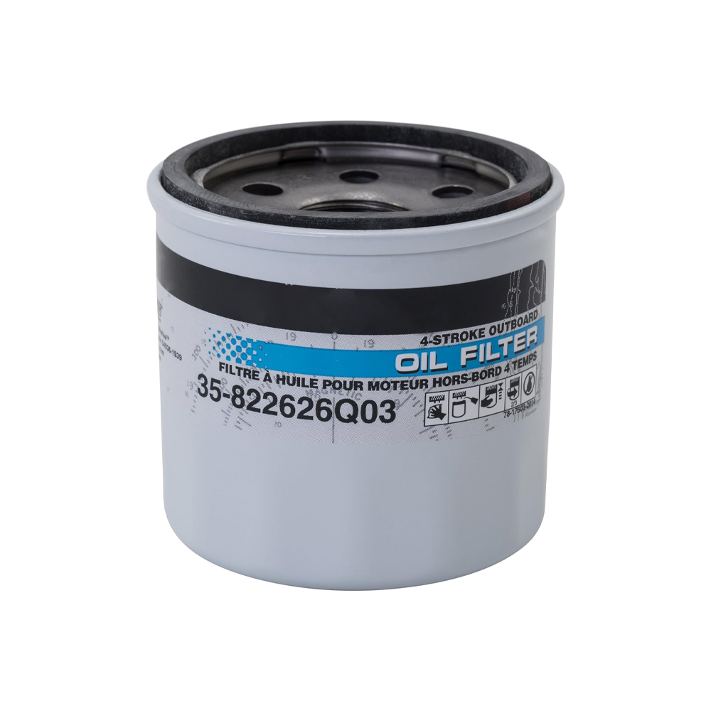 35-822626Q03 822626Q03 Oil Filter for Mercury and Mariner 4-Stroke 8-30 HP Outboards