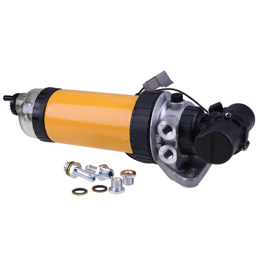 349-5327 361-9555 fuel filter assembly with electric pump for Caterpillar CAT 236B3 242B3 246C 252B3 256C 257B3 259B3 262C 262C