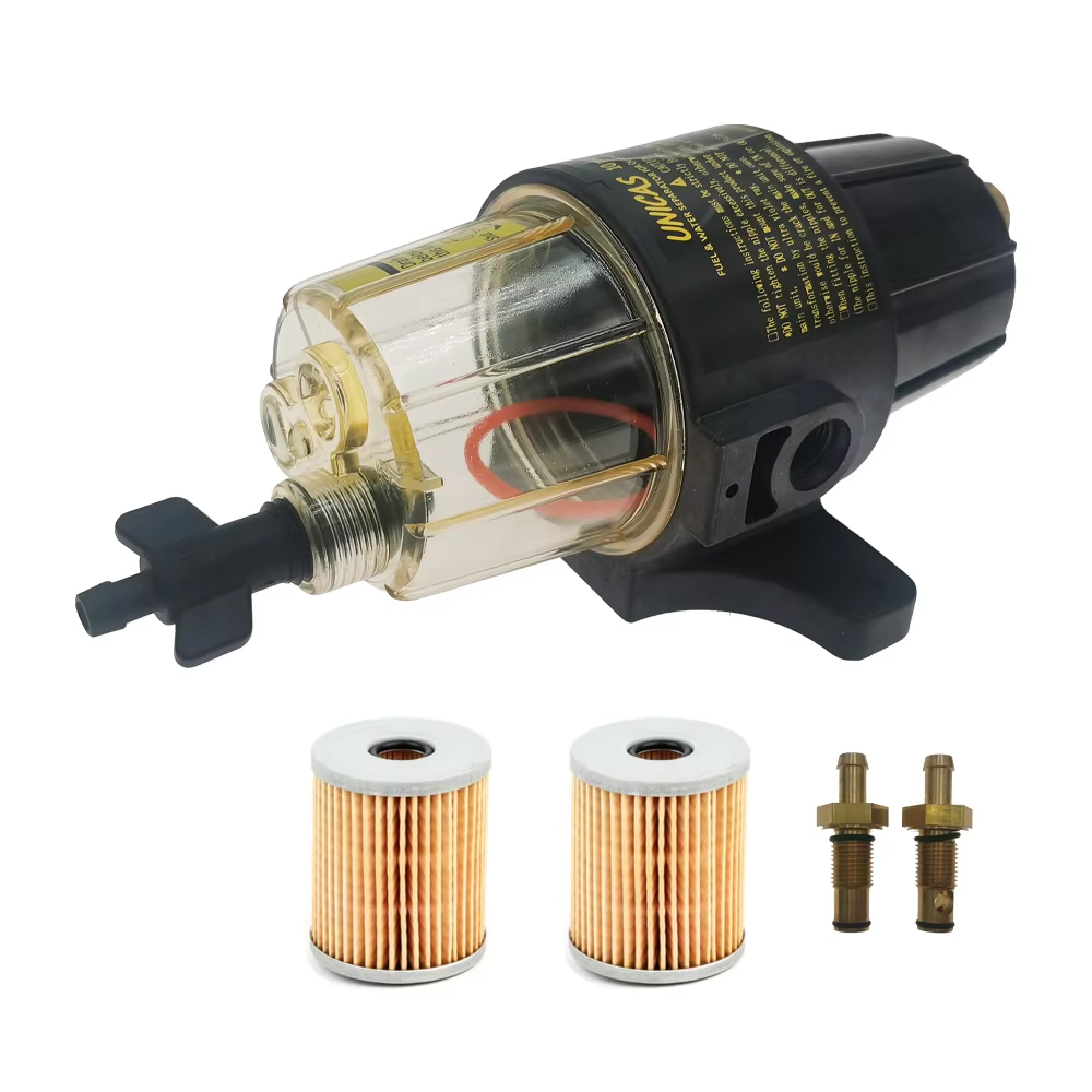 UF-10K Fuel Water Separator UF10K with filter elements and wrench for Outboard Motor Boat Engine Honda Yamaha Suzuki Mercury