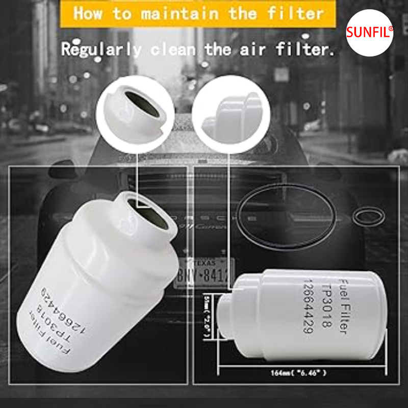 Fuel Filter TP3018 Compatible With Duramax 6.6L Chevy Silverado/GMC Sierra 2500HD 2001-2016 3500HD 2007-2016 Express/Savana 2500