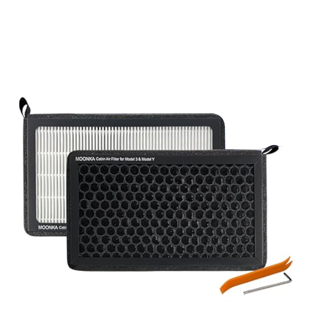 Cabin Air Filters for Tesla Model 3 Model Y (2016-2025) with Activated Carbon(2-pack) Dual layer Air Filter Replacement
