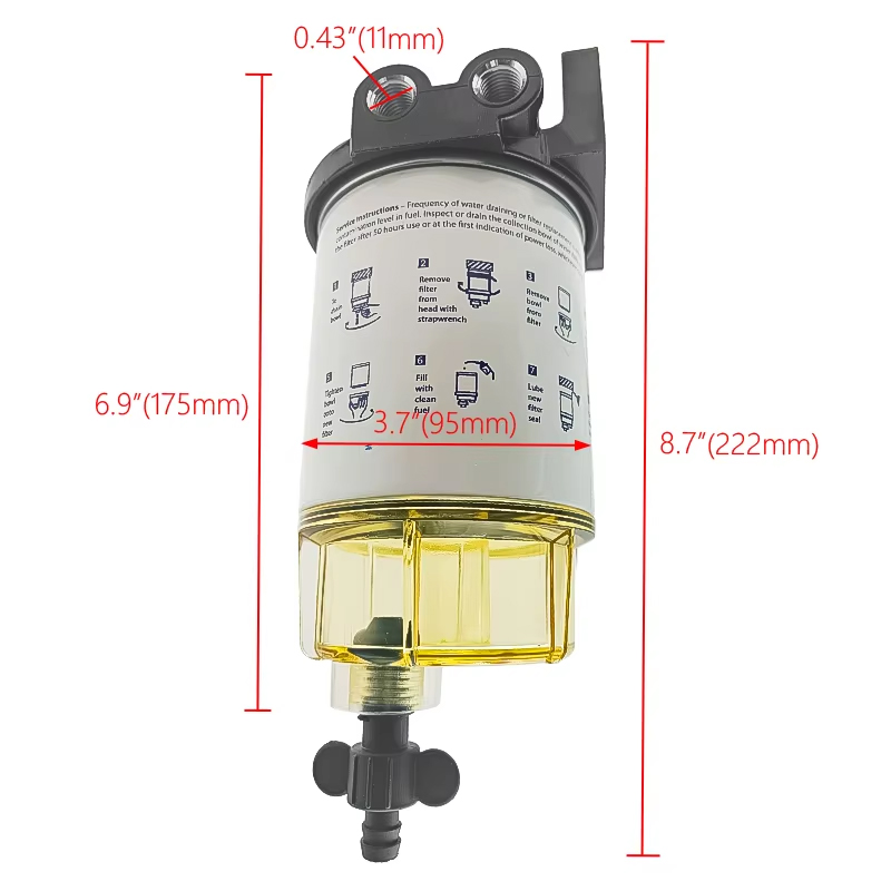 S3213 Fuel Filter Water Separator Assembly Outboard For Mercury Quicksilver OMC Marine Engine boat 10 Micron Filter Kit
